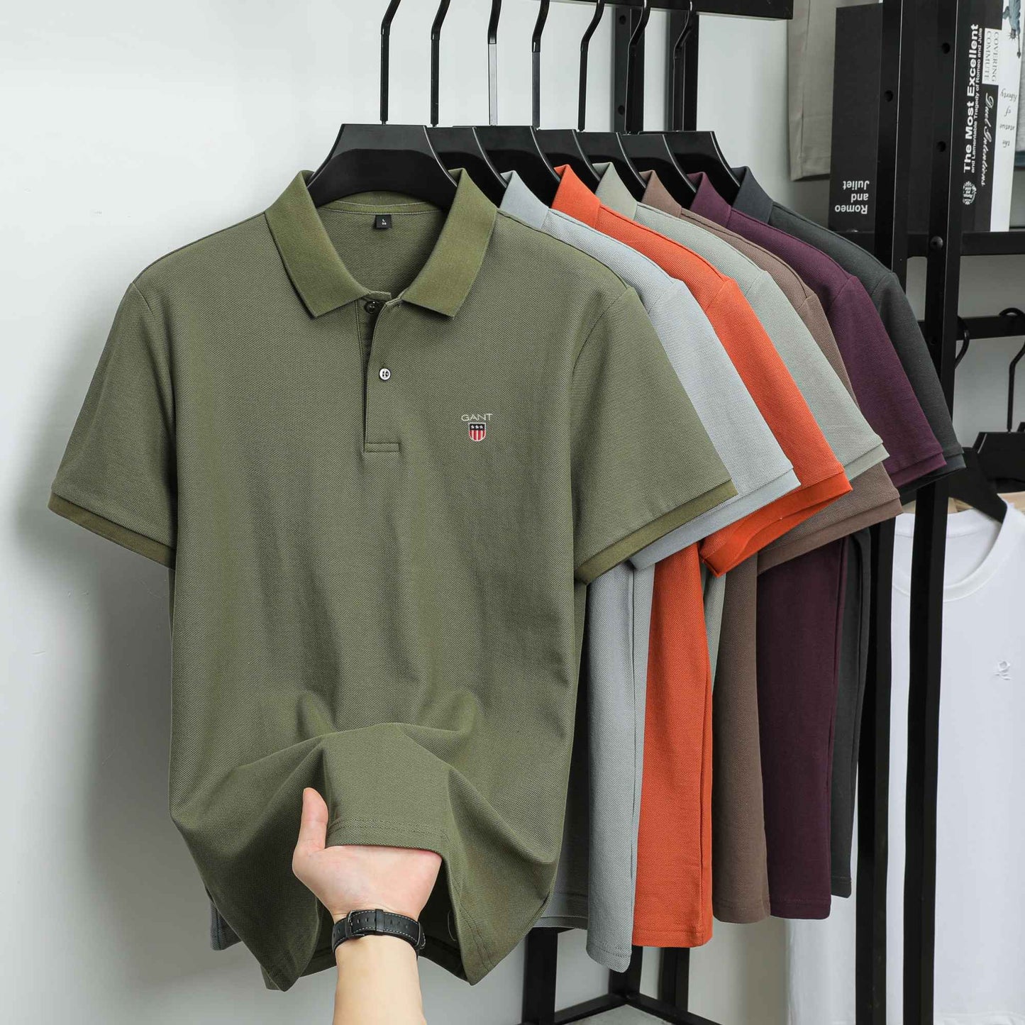 High-end 100% Cotton Short Sleeve Polo Shirt Men's Summer Luxury Brand Breathable Paul T-shirt Exquisite Embroidery Casual Top