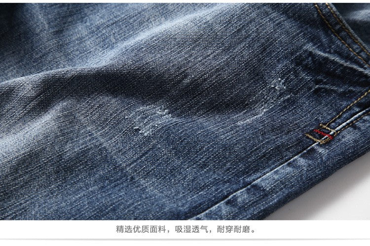 Men Gray Denim Shorts Jeans Pants Good Quality Men Cotton Knee Length Short Jeans New Summer Male Large Size Denim Shorts 42