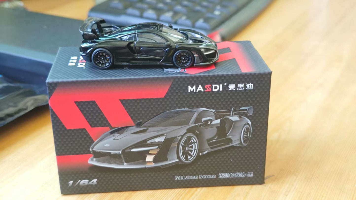 Novidade em Estoque Masdi 1:64 Mclaren Senna 1110 Edição Especial Modelo de Carro Estático em Liga Leve Personalizado Brinquedo de Menino Presente Colecionável