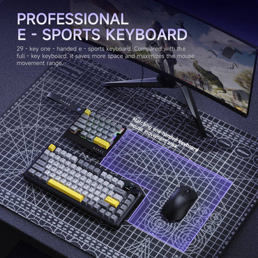 Teclado Gamer de Uma Mão AJAZZ AK029 Com Fio Chave Magnética HE 29 Teclas RGB 8000Hz Mini Teclado Mecânico para Jogadores de E-sports de PC
