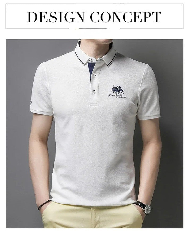 Summer Mens Embroidered Polo Shirts Short Sleeve Shirt Luxury Top Casual Lapel T-shirt Men Breathable Lightweight T Shirt Homme