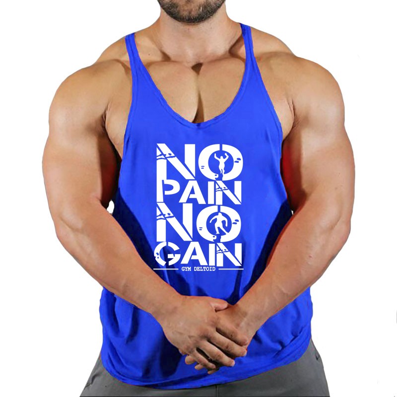 Skull Strong Print Clothing Bodybuilding Cotton Gym Tank Tops Men Sleeveless Und