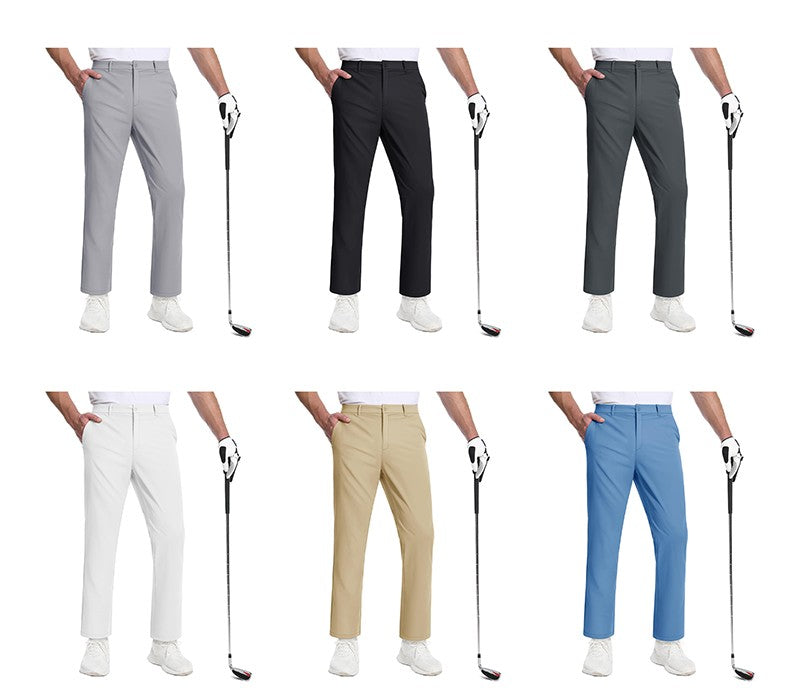 TACVASEN Golf Pants Men Stretch Lightweight Quick Dry Work Pants Waterproof Flat Front Dress Pants with 5 Pockets 30"/32"/34";;VERDADEIRO;;"Dark Grey,40W-32L