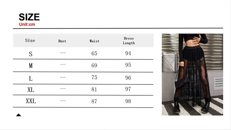 Elegant Party Evening Sexy Dress Lace Dresses for Women 2024 See Through Maxi Dress Bodycon Gothic Lolita Fashion Black Skirt