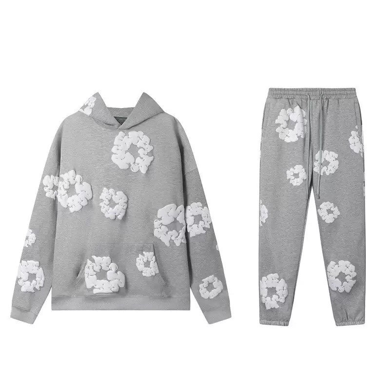 DENIM TEARS brand hot selling new fashionable foam cotton printed hoodie, European and American fashionable men's sports suit