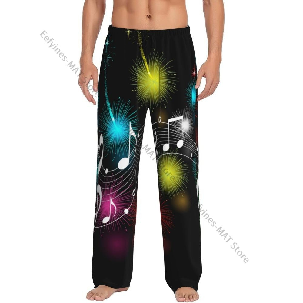 Cute Hedgehog Mens Pajamas Pyjamas Pants Lounge Pants Sleep Bottoms