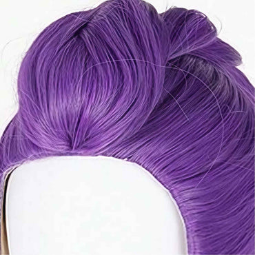 Ladies and gentlemen, Demon Hunter role-playing wig, anime costume synthetic wig purple braid accessories and props, role-playi
