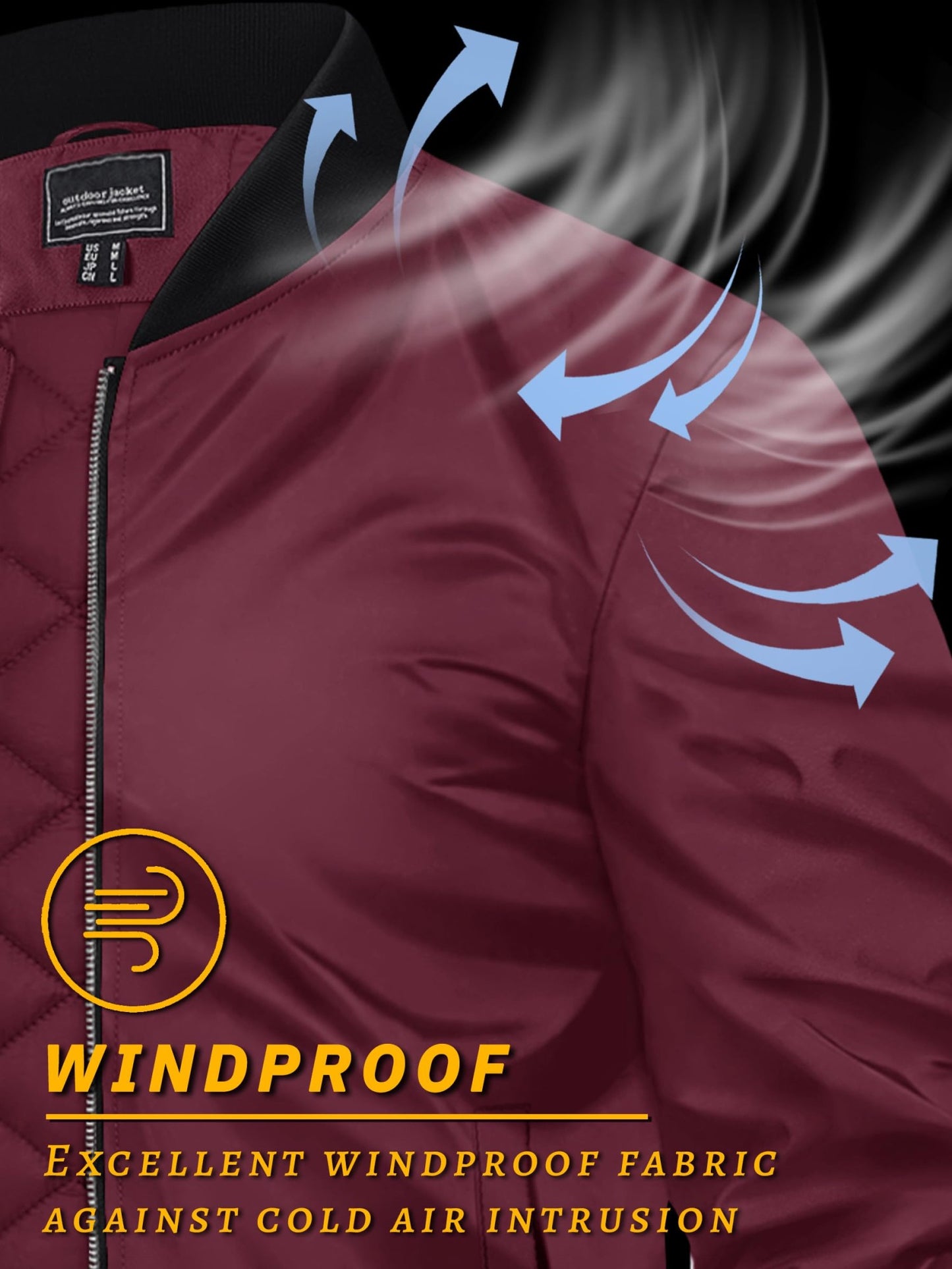 TACVASEN Winter Bomber Jackets Mens Padding Thick Warm Pilot Jacket Outdoor Windproof Waterproof Hiking jacket Windbreaker