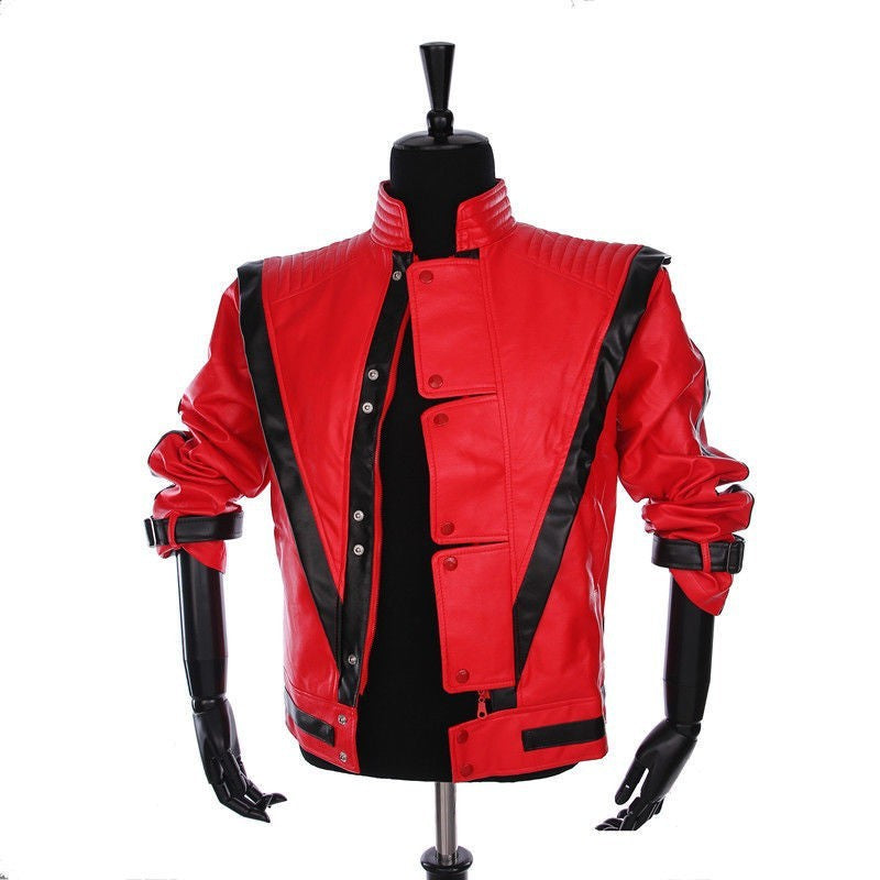 Michael Scary Night Red Leather Jacket Best Halloween Costume Christmas Gift
