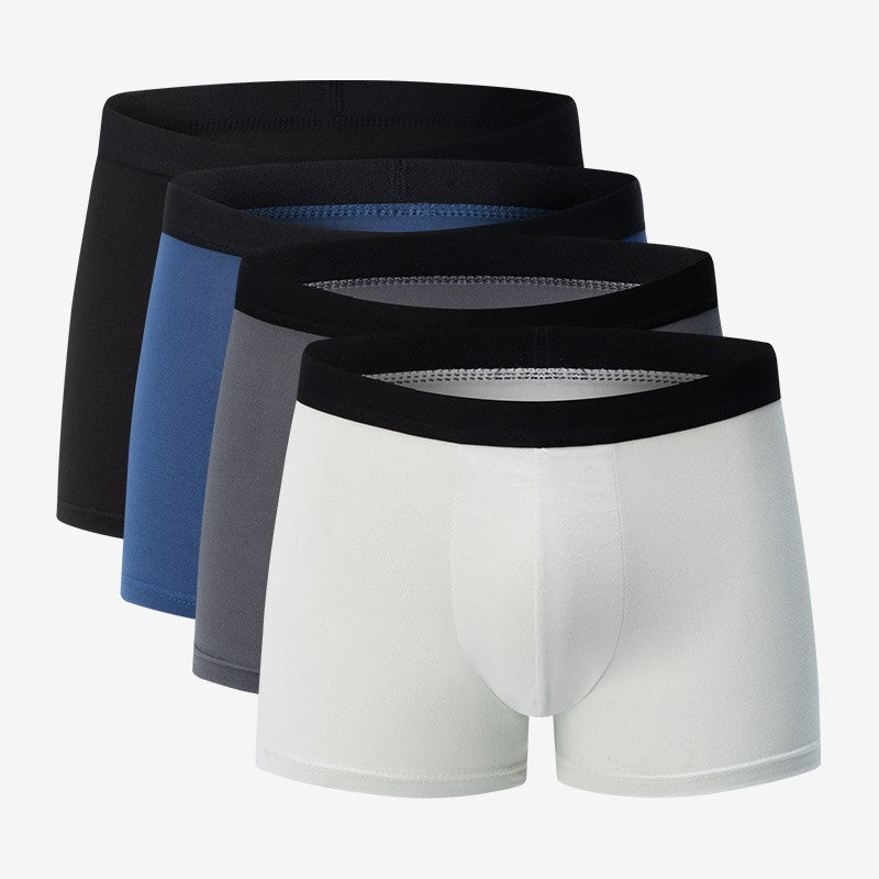 4 Pieces European and American Size MEN'S FASHION Printed Boxer Underwear Comfortable Swimming Trunks Oversized Underwear Shorts