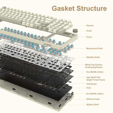 Teclado Mecânico com Fio Ajazz AK992, Layout Completo de 98 Teclas, Hot-Swap, Teclado USB para Jogos, Botão de Tecla Multimídia para Desktop PC Laptop