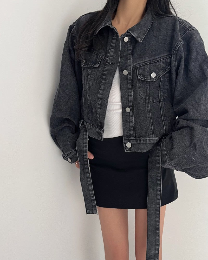 2 colors Women's casual Jean Coats 2025 Spring Women Denim Jacket Long Sleeve cropped Female Girls streetwear(N2418)