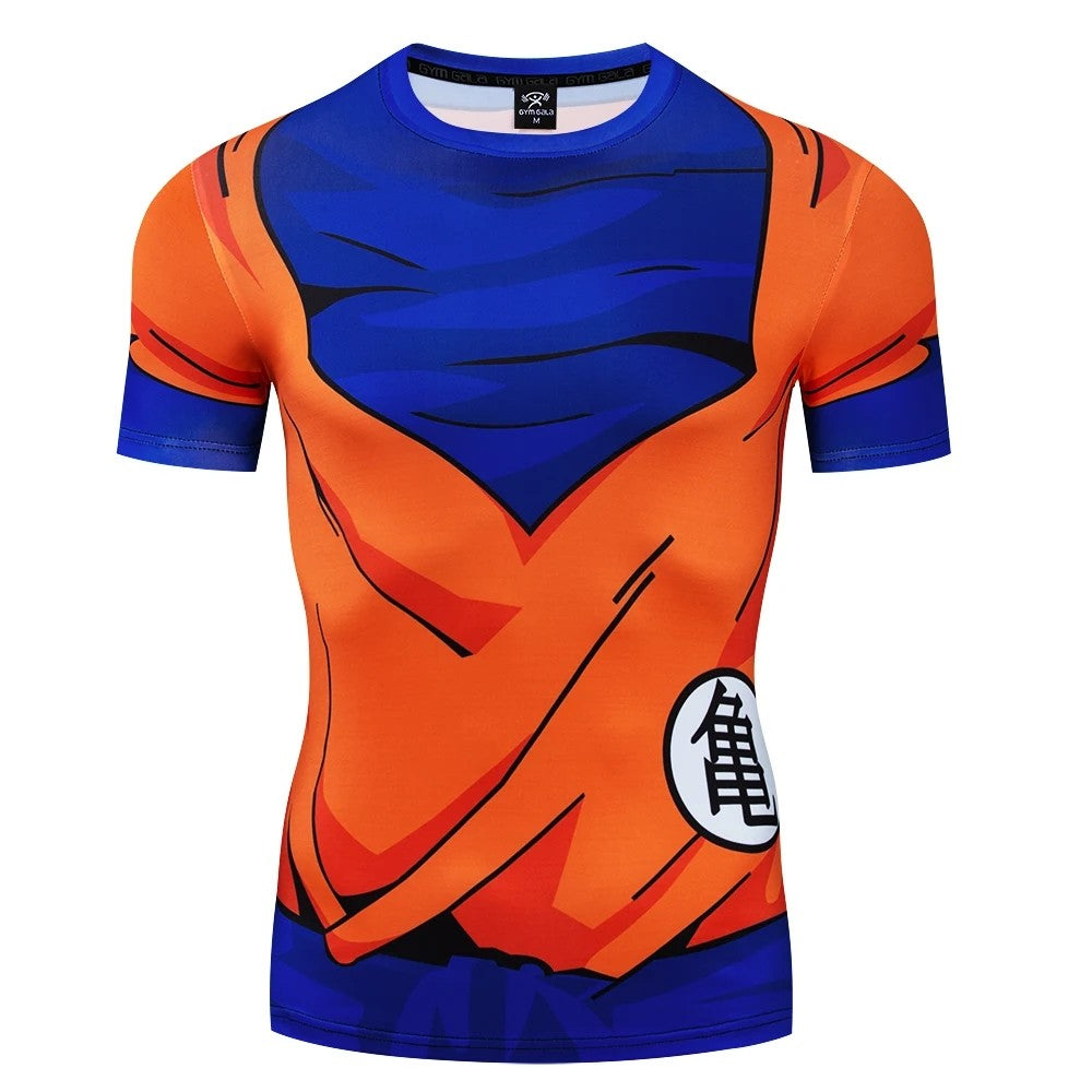 2024 New Summer Cosplay Printed Clothing Running T Shirt Men O-Neck Cartoon Bodybuilding Sport Shirts Tops Gym Kids T Shirt ?