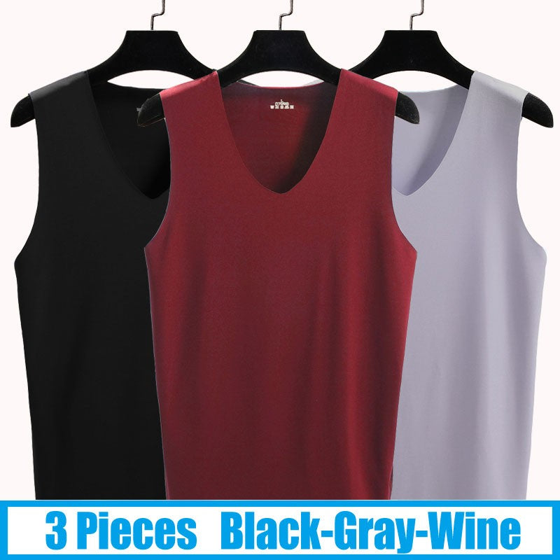3Pieces/Lot Seamless Sleeveless Undershirt Tank Top Men Fitness Shirts Mens Body