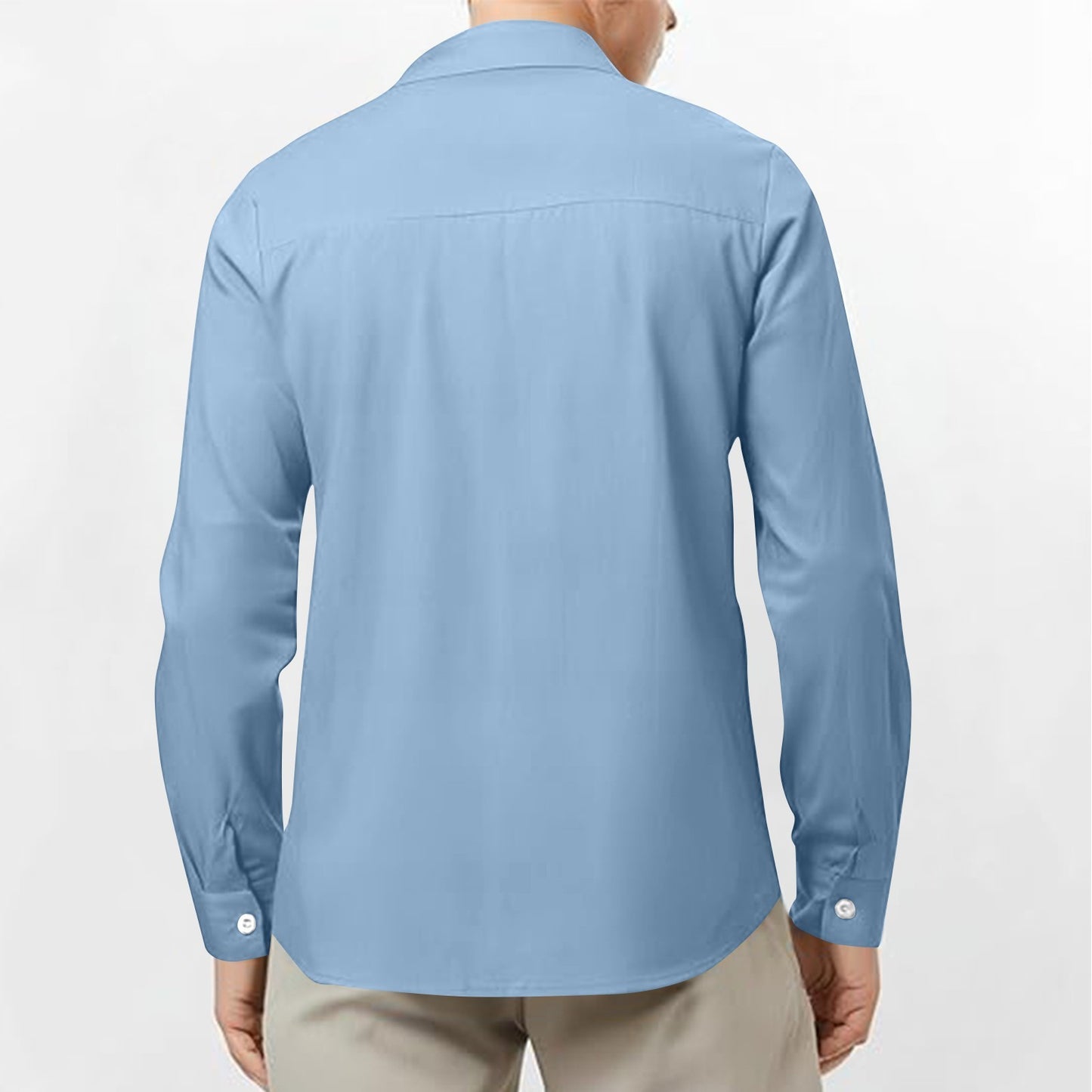 Men's tops long sleeve new style shirt cotton linen cool solid color loose lapel casual beach style cardigan spring and summer