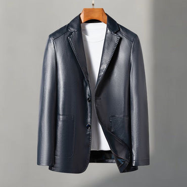 Casual leather suits, genuine leather jackets, men's leather jackets, sheepskin, slimming, large sizes for autumn and winter
