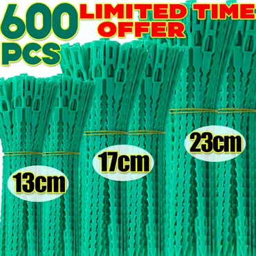 Reusable Adjustable Plastic Plant Cable Ties for Garden Vines, Trees, and Shrubs Support, Locking Nylon Zipper Organizer Tools