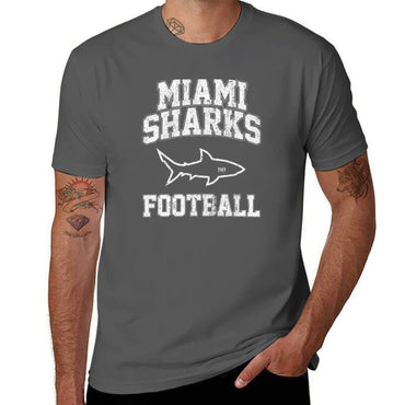 Miami Sharks Football T-Shirt t shirt man plain t shirts for man cotton funny t shirt personalised T-Shirt