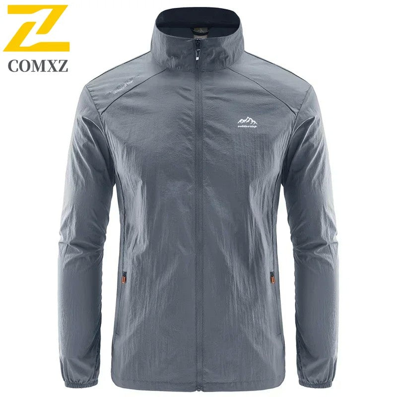 Men's Summer Skin Quick Dry Hiking Jacket Waterproof Sun UV Protection Coats Men Outdoor Sports Fishing Camping Running Jacket
