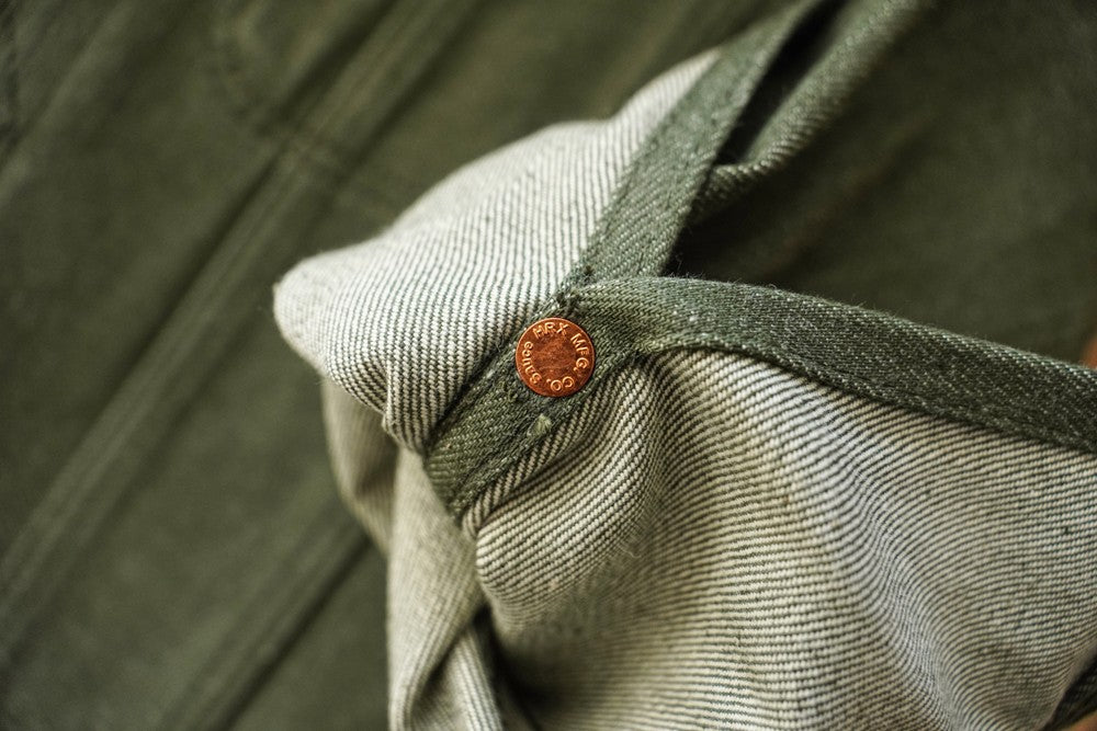 Sauce Zhan 540XX Mens Cusual Jacket Vulcanized green Selvedge Sanforized Denim Jacket 14 Oz Loose Fit