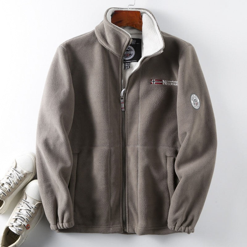 FGKKS 2023 Brand Casual Jacket For Men Thickened Wool Jacket High Quality Design Warm Fashion Jacket Male