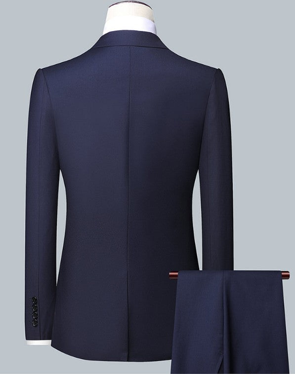 Men's Solid Color Business Suit 2025 High Quality Fashion Banquet Wedding Trend Groom Best Man Single 3/2/1