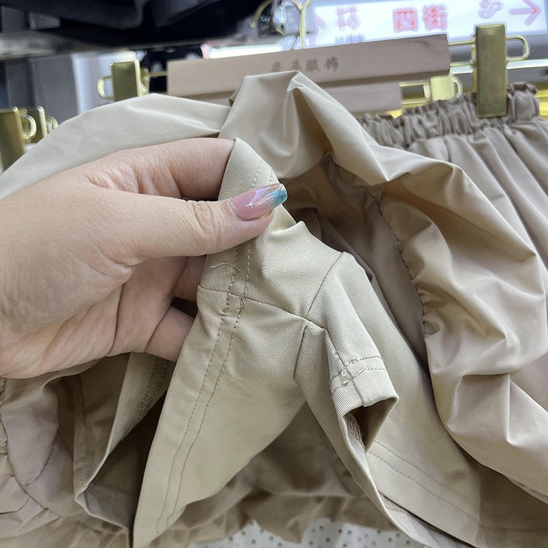 Vintage Sweet Bud Skirt Women A-line Lace-up High Waist Female Mini Skirts Falda
