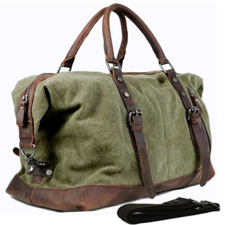 Bolsas de viagem de couro e lona militar vintage masculinas Bolsas de mão para viagem Bolsas de viagem masculinas sacola de viagem bolsa grande de fim de semana bolsa para pernoite