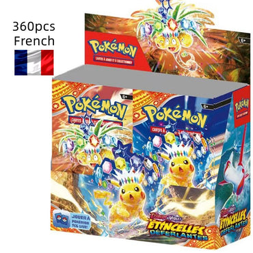 360Pcs French Pokémon TCG: Brilliant Stars Etsncelles Astral Radiance Obsidian Flames Booster Box Pokemon Cards 36 Pack Box.