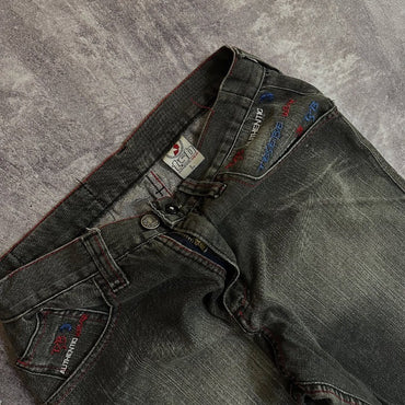 Streetwear Oversize Pocket Letter Embroidered Loose Jeans Women Y2K Vintage Hip Hop Pop Casual Wide-leg Pants Men And Women Wear