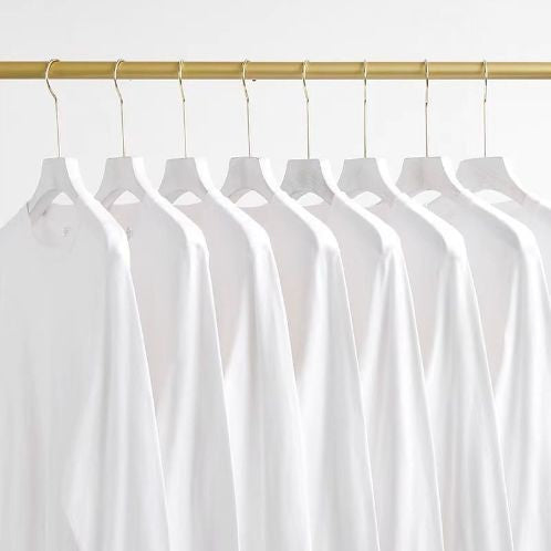 Cotton Solid Color Long-sleeved T-shirt Spring Autumn O-neck Bottoming Tops Men Women Purple Heavy Casual T-shirts for Couples