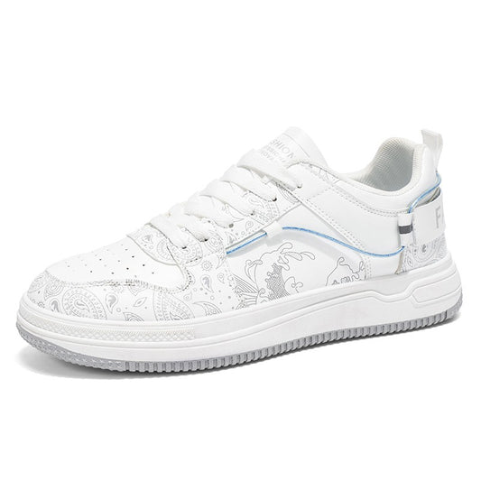 Mens Board Shoes Daily Street Trendy Comfortable Flat Tennis Shoes Lightweight Thick Soled Casual Sneakers for Men