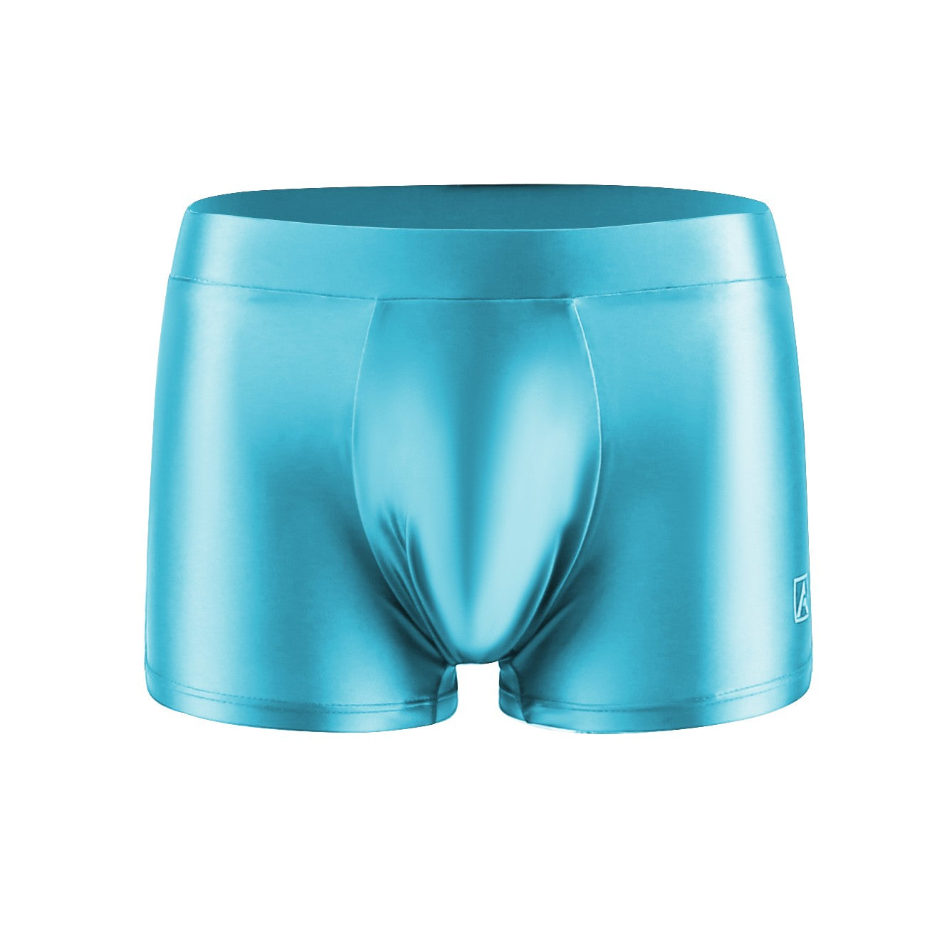 AMORESY Men's Satin Glossy Boxer Shorts Breathable High Elastic Sports Thin Soft Brief Swimming Fitness Solid Leggings Underwear