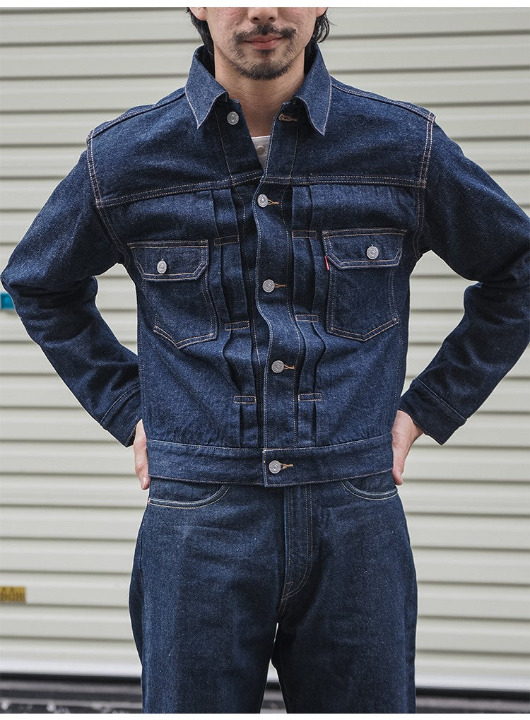Rugged Bronson Lot 817XX Jean Jacket War Model Blue Selvage Denim Blouse