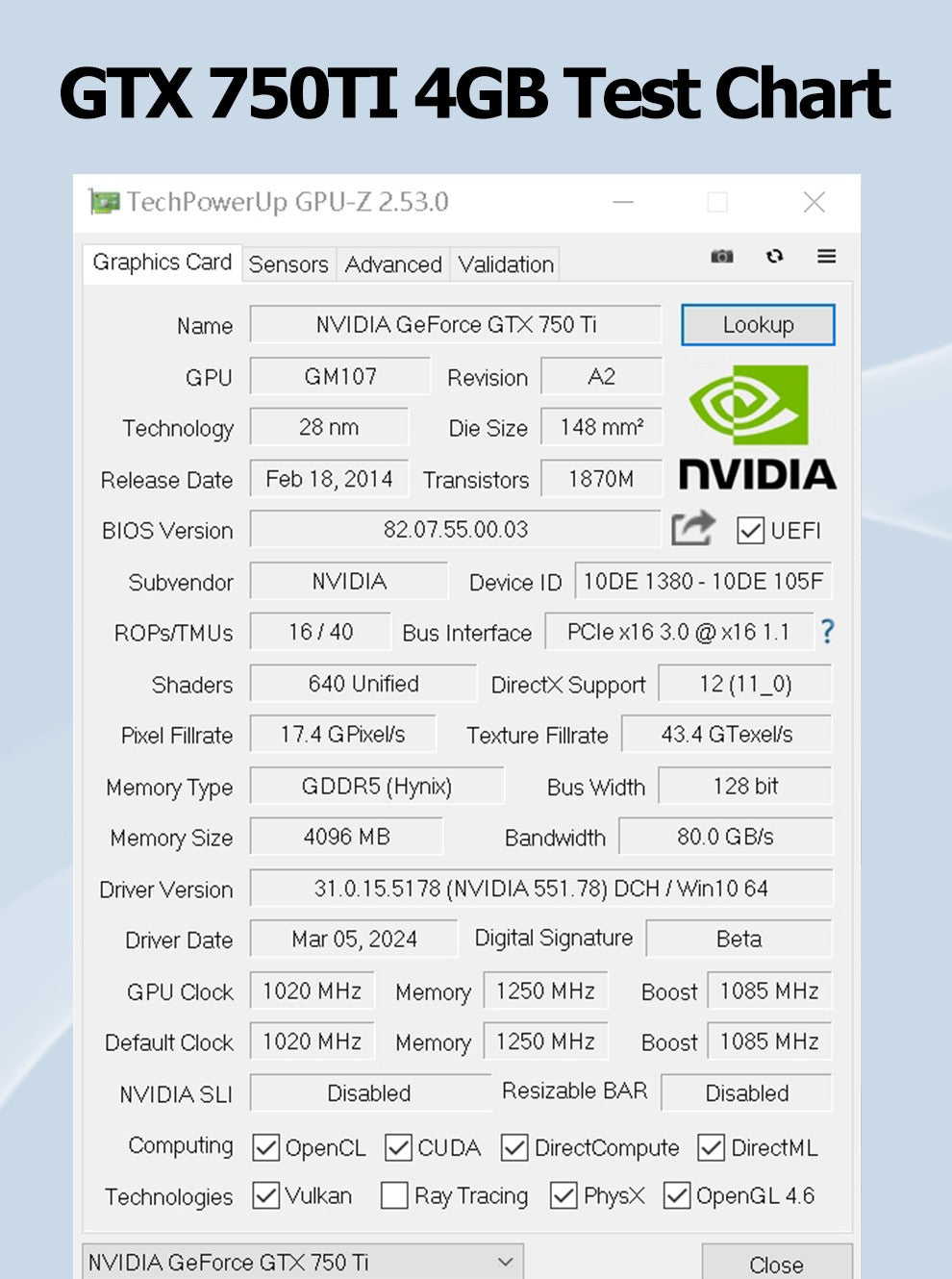 Placa de vídeo SOYO NVIDIA GPU GTX 750Ti 4G GDDR5 128 bits 28nm PCI-E 3.0 para jogos Componentes de computador de mesa GTX750Ti