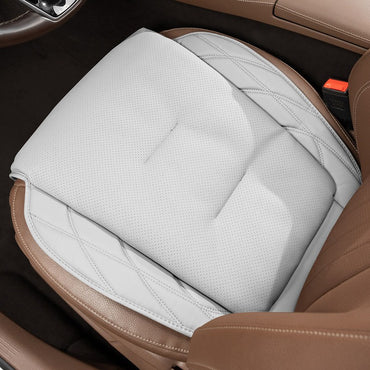 Nappa Leather Car Seat Cushion Rear Integrated Lumbar Support for All Seats Breathable Ventilated Comfort Auto Accessories