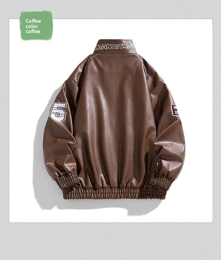 Casual Loose Men's Motorcycle Jacket Street Style Trendy Brand Spring Hot Sale Of The Season New High Street Fashion Couple's To