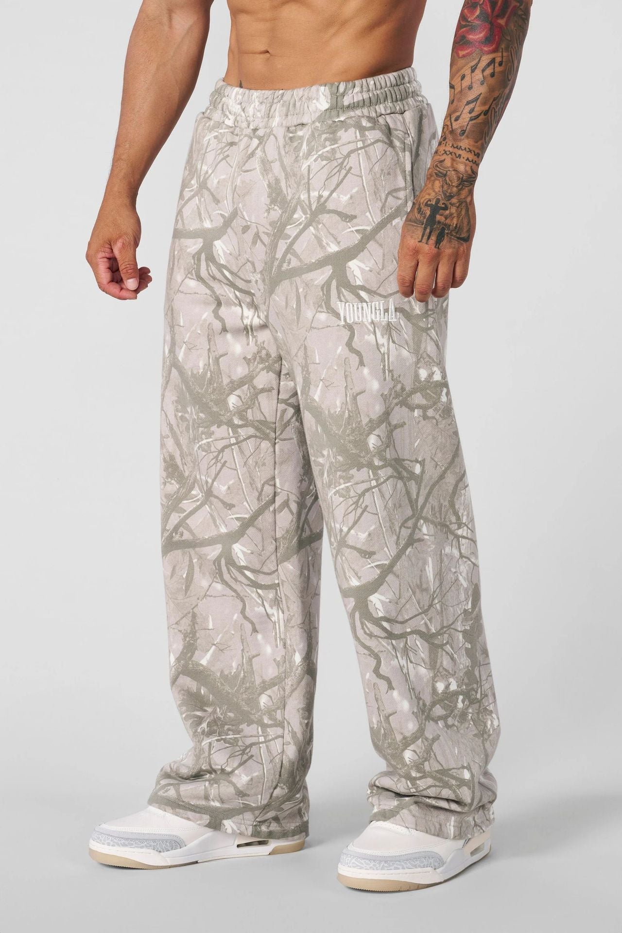 new Young American trendy sweatpants collaboration anime joggers cotton terry print wide-leg casual pants hip-hop street pants