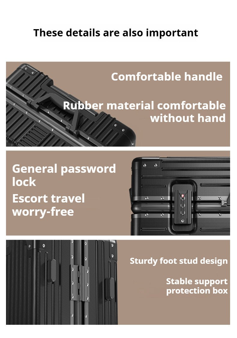 2025 New Suitcase ABS Durable Large Capacity Suitcase 20/22/24/26/28-inch Men's Carry-on Roller Suitcase Travel Check-in Case