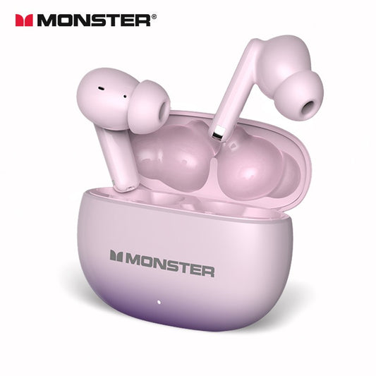 Monster AuraFit XT02 ANC Bluetooth Earphone -32dB Active Noise Canceling Earbuds Hi-fi Stereo Wireless Bluetooth 5.4 Headphone