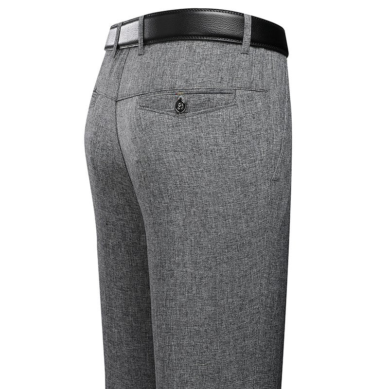 Mens Trousers Business Casual Pants Autumn Spring Dress Straight Pants Black Suit Pants Loose Formal Dress Pants