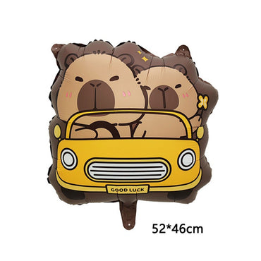 1pcs Cartoon capybara Aluminum Film Balloons Kids Children Birthday Party Baby Shower Globos Decoration Supplies
