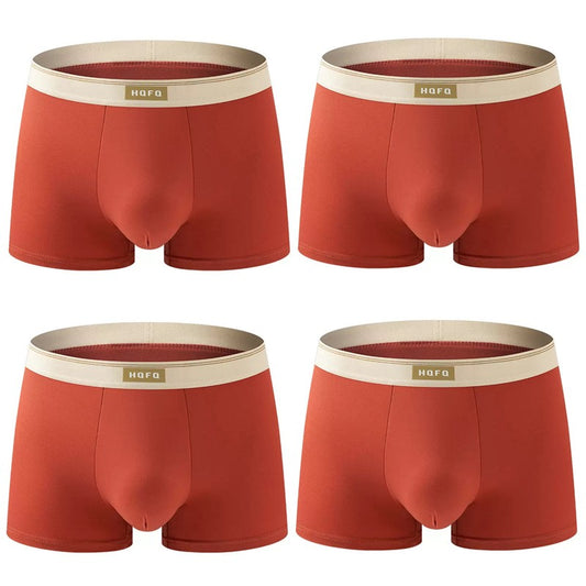 4pcs Men Underwear BoxerShorts Hombre Panties Man Breathable Underpants Sexy Sports Comfort U Convex Male Boxers Large Size 4XL