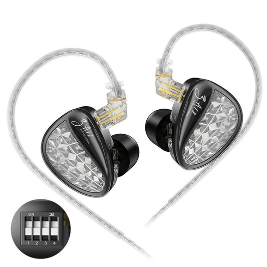 KZ ZA12 Hybrid dynamic balanced armature IEM earphones HiFi Bass wired headphone Noise Cancelling Earbuds in ear Monitor Headset