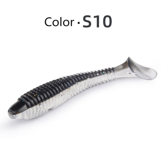 Iscas de Pesca MEREDITH Swing Impact FAT 75mm 85mm 180mm Iscas com Cauda de Remo Wobbler Isca Macia de Pesca para Baixo Isca de Silicone