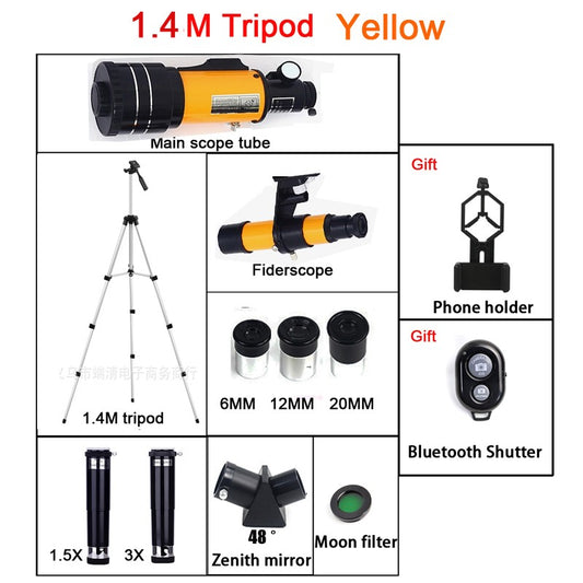 Professional Astronomical Telescope F30070 Monocular 150 Times Zoom HD Night Vision View Moon Star AZM70300 Stargazing
