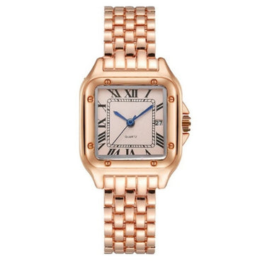 Light-luxury Ladies Watches Business Women Watch High-end Fashionable Roman scale Steel Strip Quartz Wristwatch for Couple man