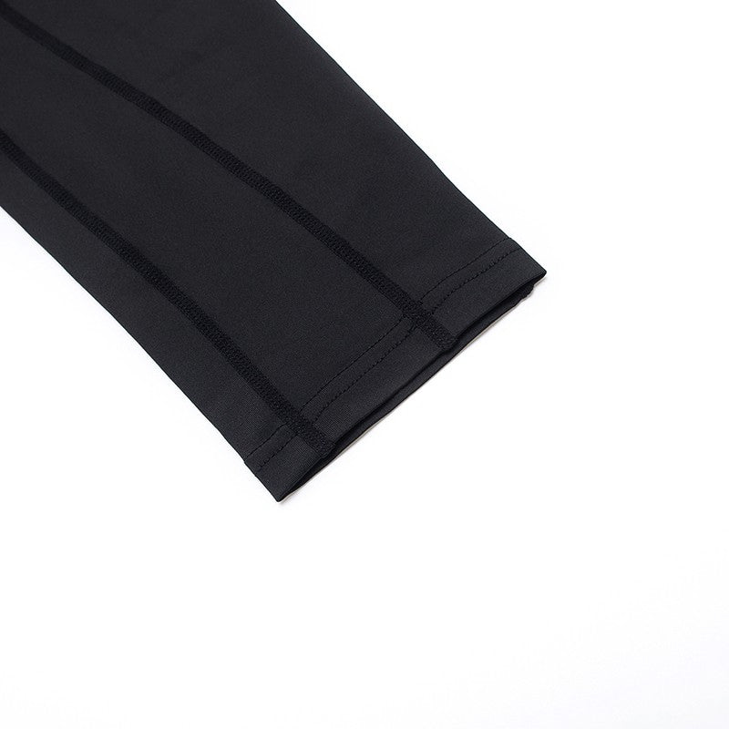 2024 Men's Sports Fitness Bodybuilding Gym Sweat Running Shirts Leggings Suits Black Thermal Underwear Top Long Sportswear Sets