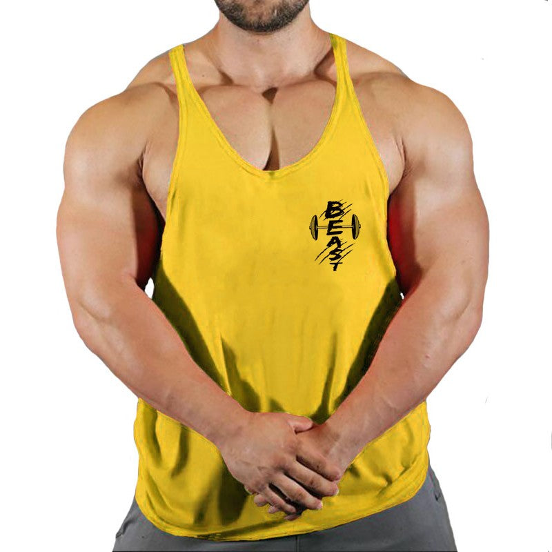 Summer Brand Fitness Tank Top Men Bodybuilding 2023 Train Gyms Clothing Fitness Men Shirt Running Vest Cotton Singlets Muscle