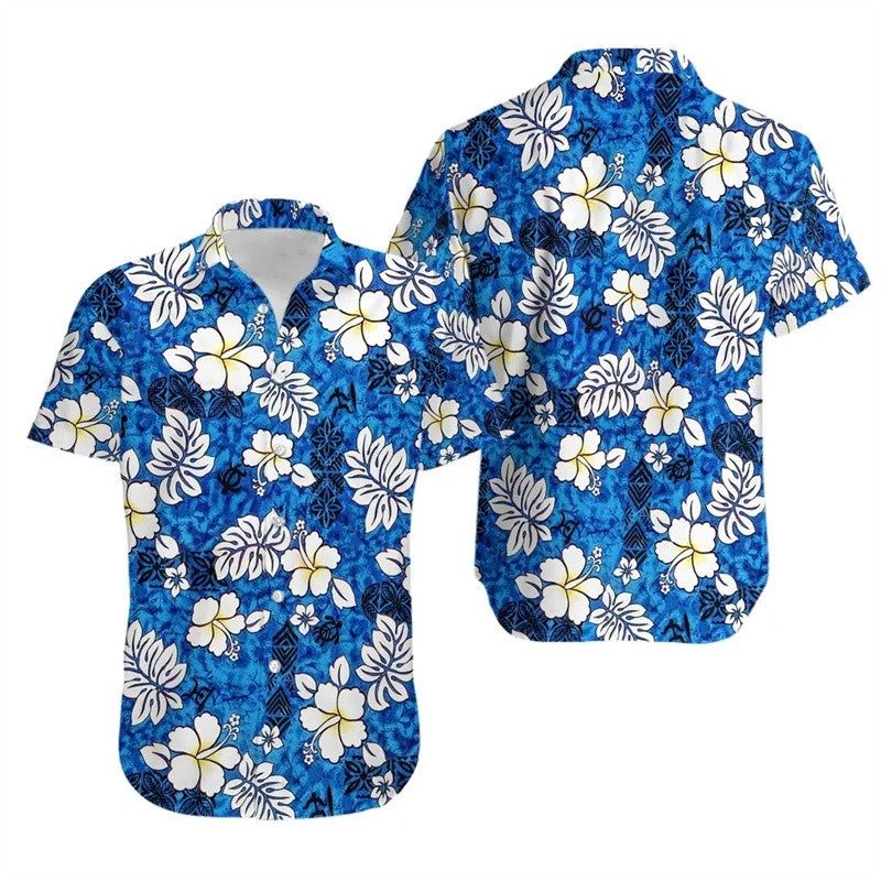 Loose Hibiscus Men's Shirt Short Sleeved Floral Beach Hawaiian Shirts Popular Bright Quick Dry Tops Customized Avatar Clothes